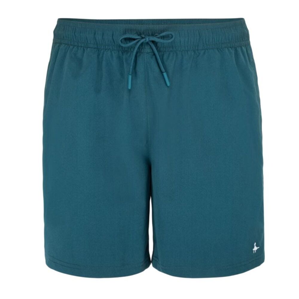 Jack Wills Mens Embroidered Logo Mid Length Swim Shorts / Blue